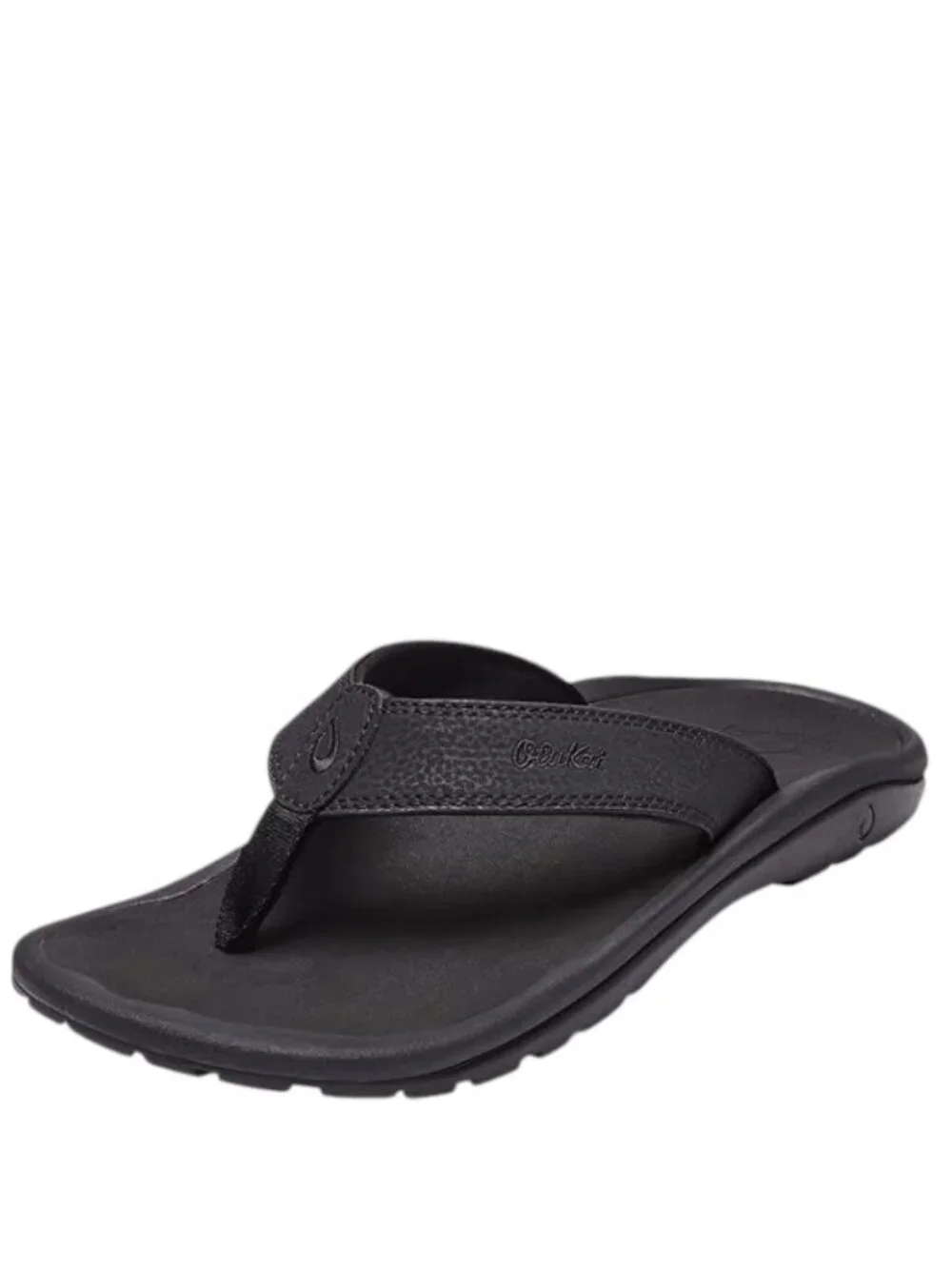 Olukai Men's Shadow Black Ohana Slip-On Classic Thong Sandal Size 11